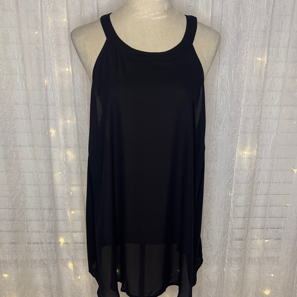 Torrid Black Sheer Sleeveless Tunic